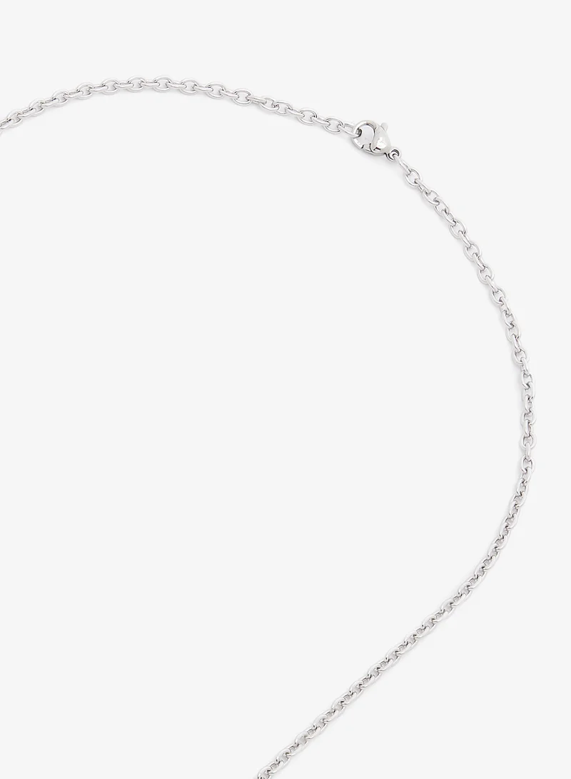 Seventy Five  Stainless Steel Ring Pendant Necklace for Men | Best Price UAE